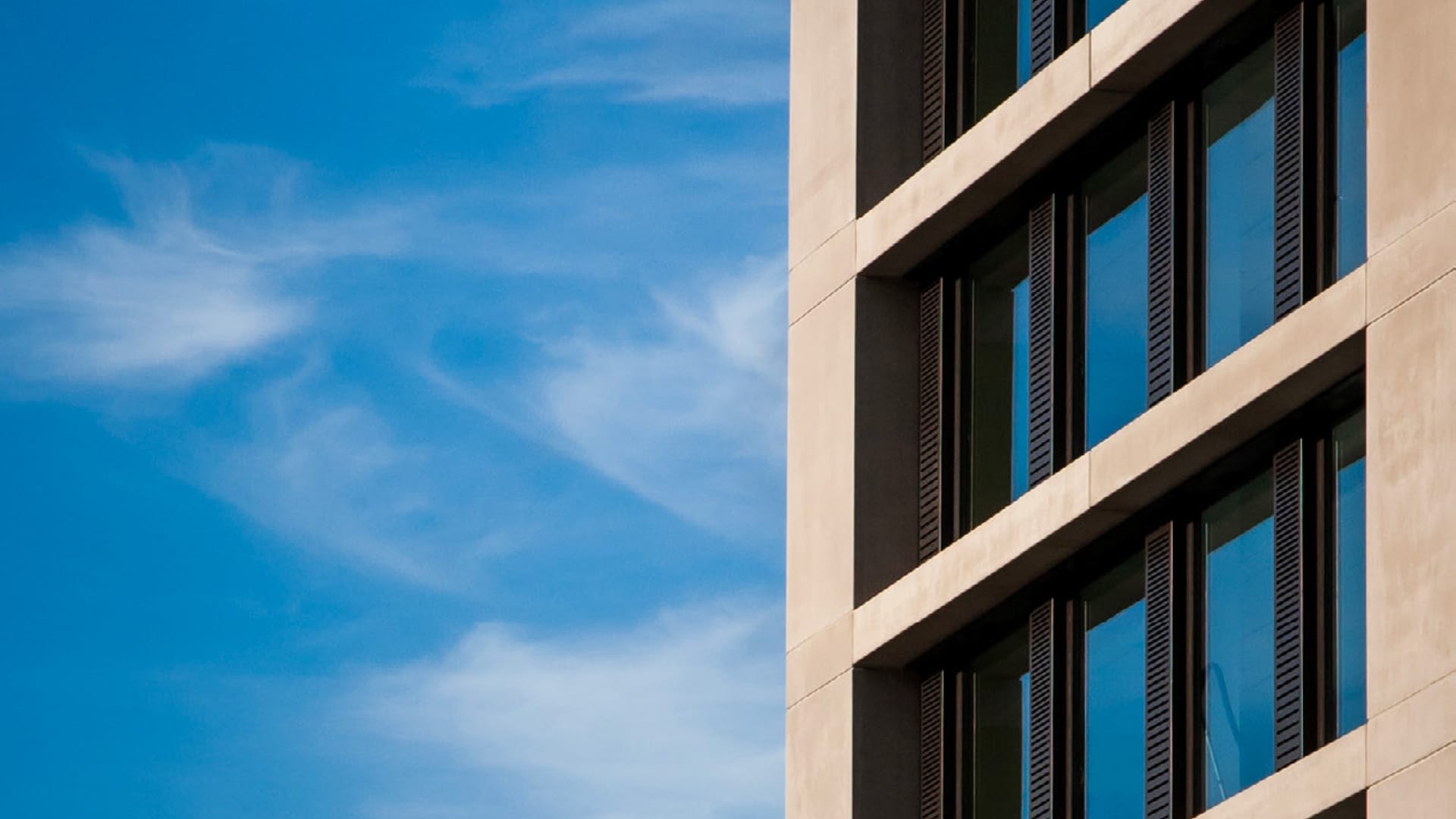 Facade of a modern residential tower, illustrative